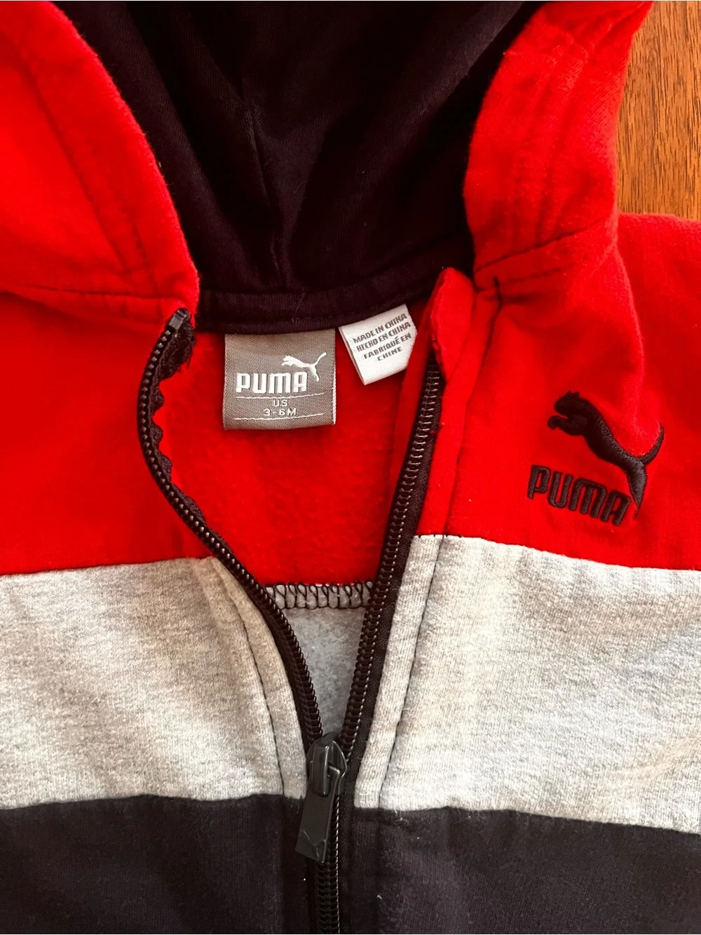 Puma Red & Navy Hooded One-Piece